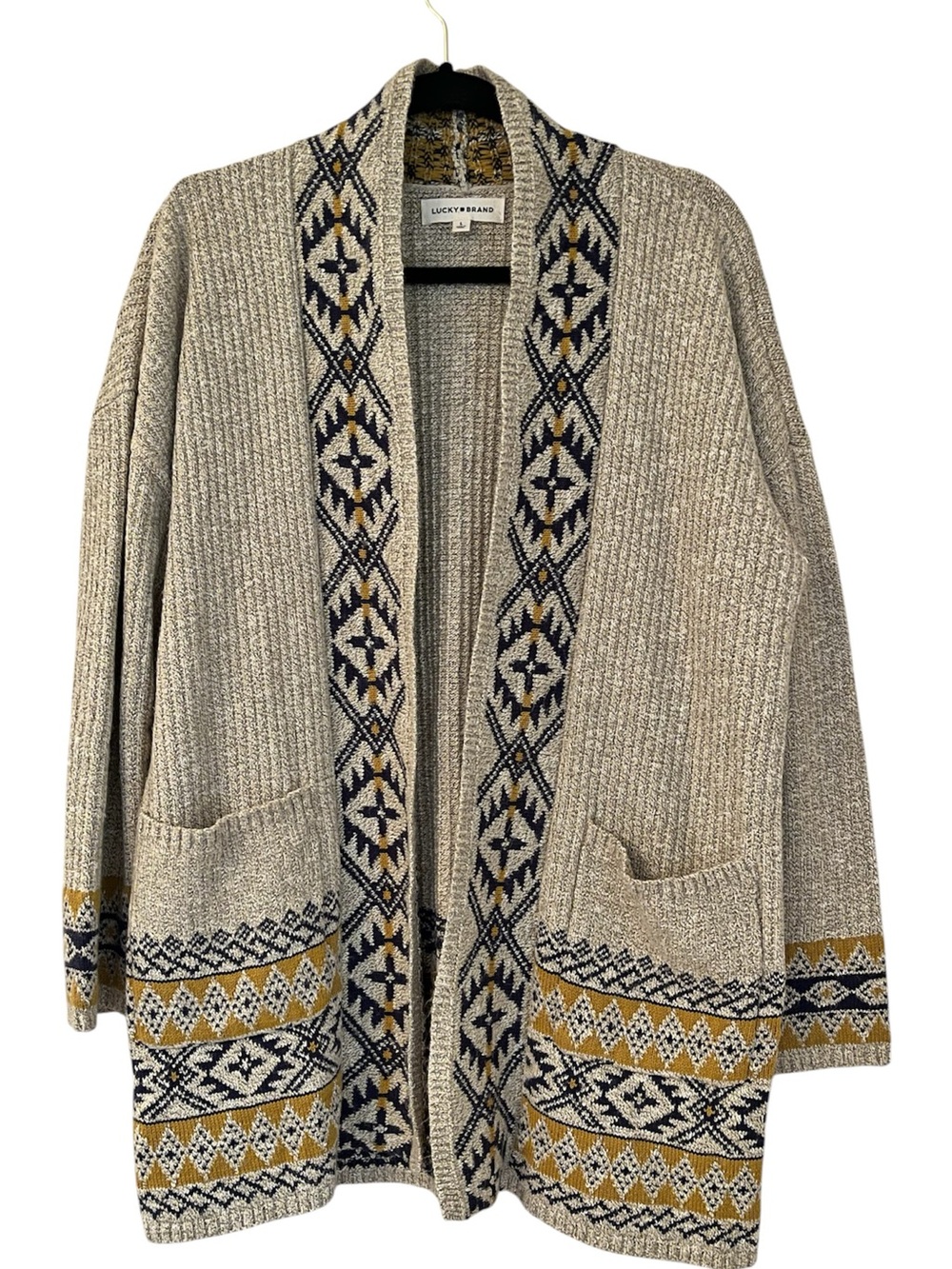Lucky Brand Aztec Cardigan size L